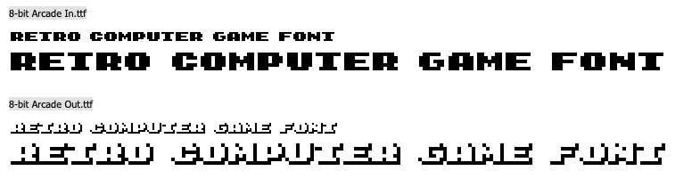 8 Bit font and typeface