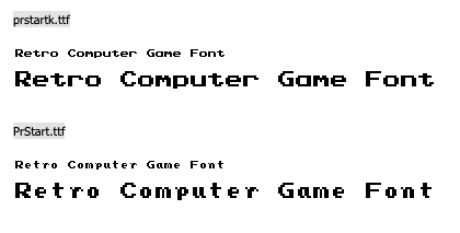 PRESS Start Font - Retro Computer Game Fonts