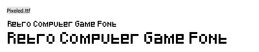 Retro Computer Game Fonts - pixeled